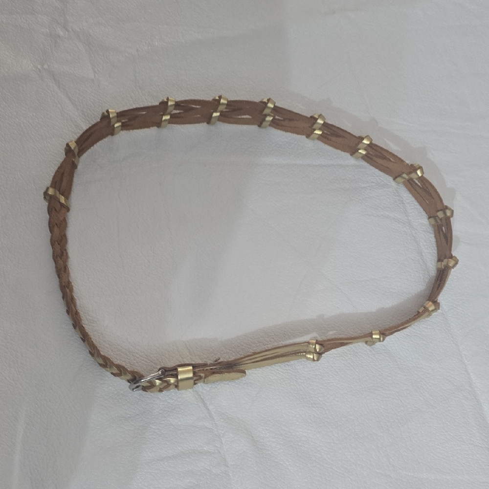 Fossil Braided Gold Women's Belt